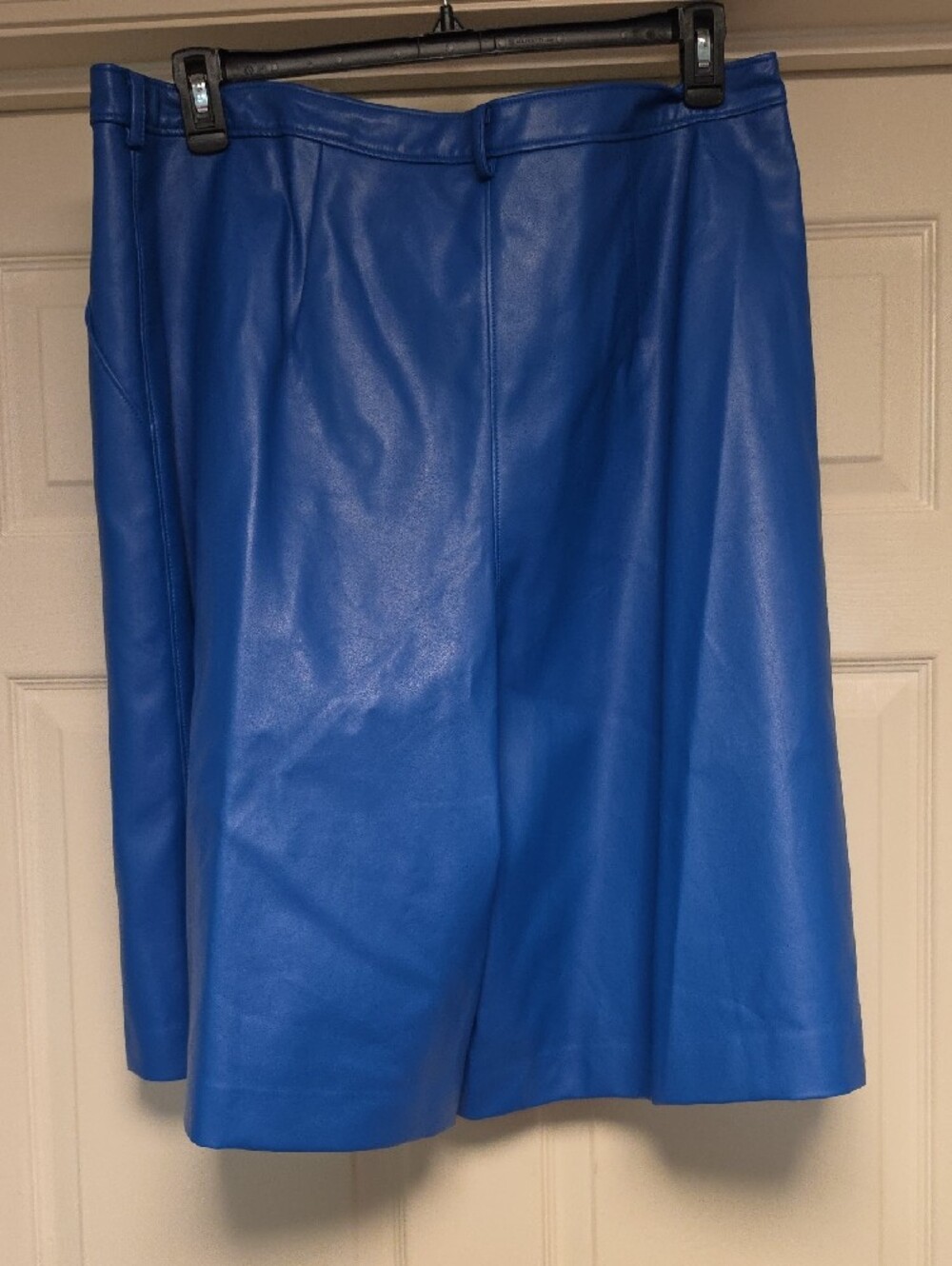 Avec Les Filles Bold Blue Faux Leather Bermudas - Picture 5 of 5